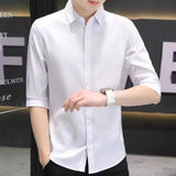 Slim-fit Half-sleeve Shirt For Men
