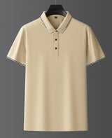 Pure Color Mulberry Silk Men's Short Sleeve
