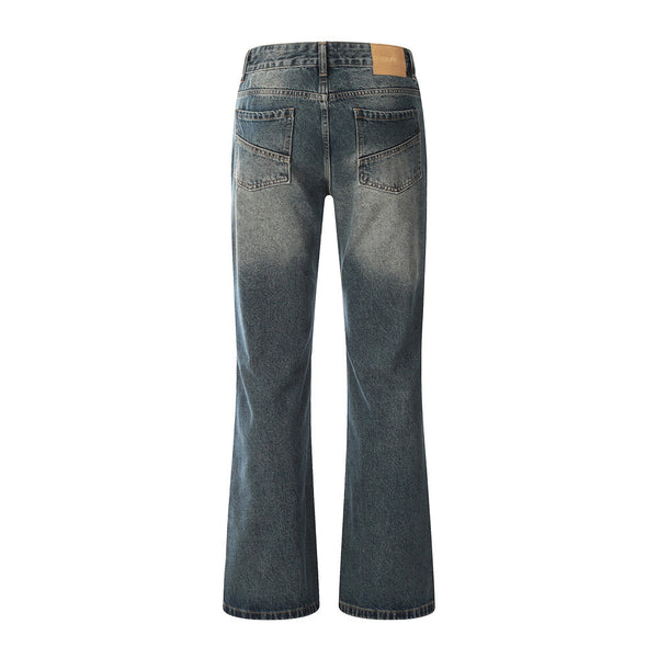 Slightly Flared Denim Trousers For Men
