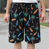 Summer Beach Pants Men's Loose Casual Fifth Pants Ice Silk High Elasticity Quick-drying