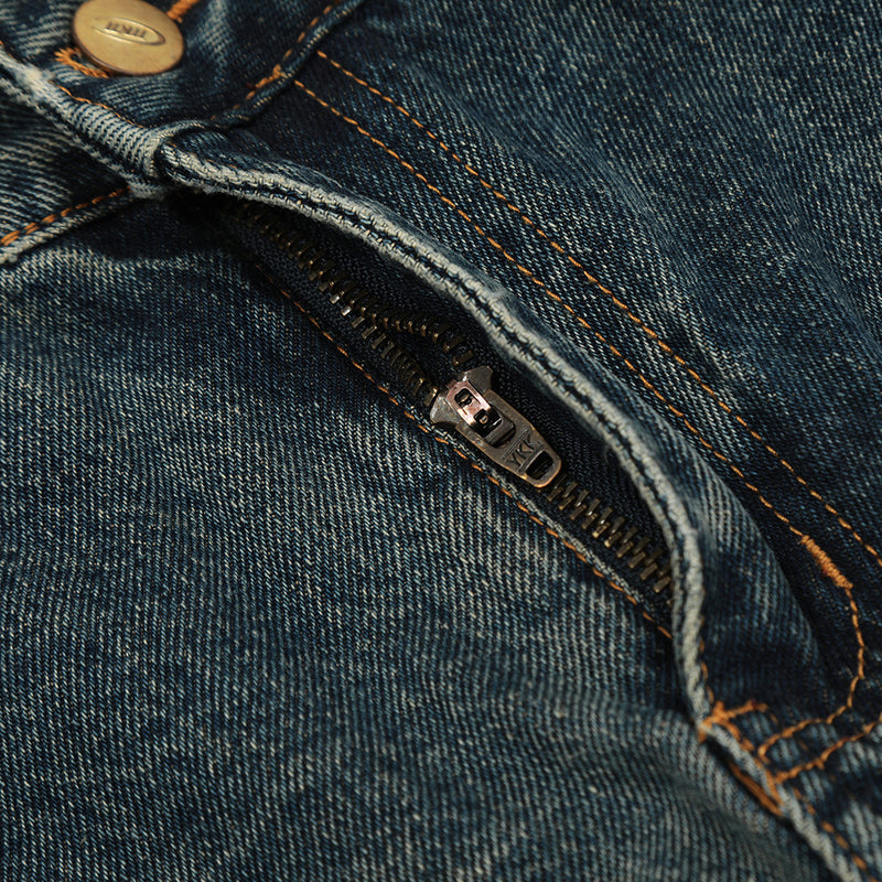 Slightly Flared Denim Trousers For Men