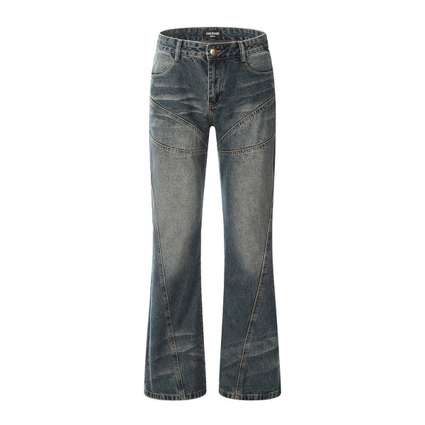 Slightly Flared Denim Trousers For Men
