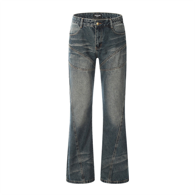 Slightly Flared Denim Trousers For Men