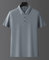 Pure Color Mulberry Silk Men's Short Sleeve