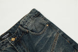 Slightly Flared Denim Trousers For Men