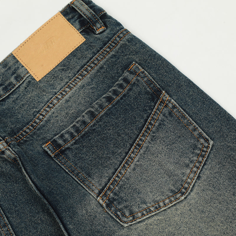 Slightly Flared Denim Trousers For Men