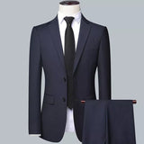 Suit Set Three-piece Set Men's Korean Style Slim Fit Business