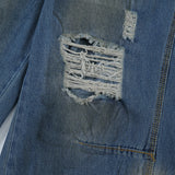 Ripped Dirty Denim Trousers For Men