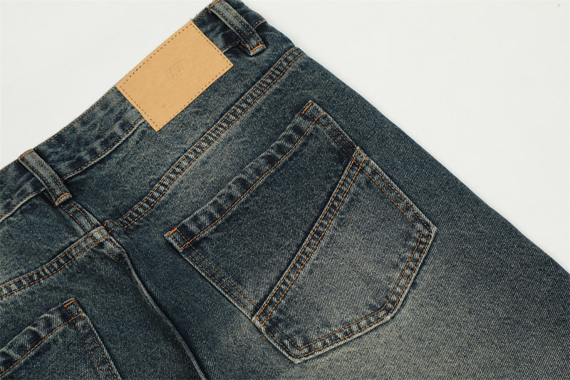 Slightly Flared Denim Trousers For Men