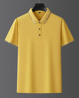 Pure Color Mulberry Silk Men's Short Sleeve