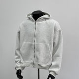 Back Schoolbag Design Men's Coat Flower Gray