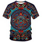 Men's Mexican Maya Realistic Pattern Short Sleeve