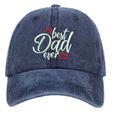 Washed Cotton Embroidered Letter Baseball Cap