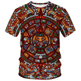 Men's Mexican Maya Realistic Pattern Short Sleeve