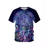 Men's Mexican Maya Realistic Pattern Short Sleeve