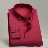 Business Formal Wear Men's Shirt Professional Wedding Best Man Non-ironing Pure White