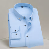 Business Formal Wear Men's Shirt Professional Wedding Best Man Non-ironing Pure White