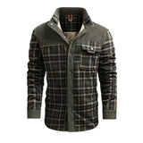 Men's Thermal Plaid Jacket Long-sleeved