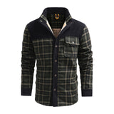Men's Thermal Plaid Jacket Long-sleeved