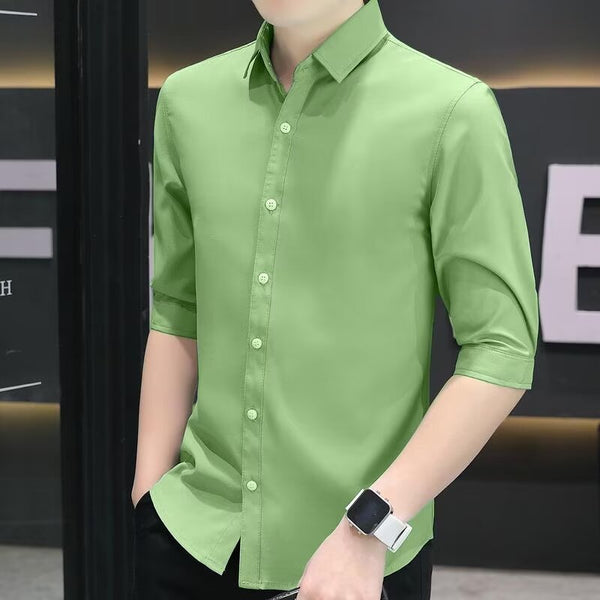 Slim-fit Half-sleeve Shirt For Men