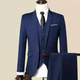 Suit Set Three-piece Set Men's Korean Style Slim Fit Business